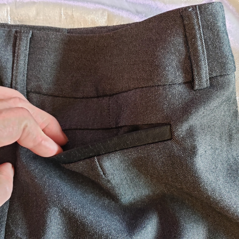 NICE! WOOL VINTAGE STRETCH MINI SKIRT GUNMETAL GRAY SIZE 1/2 (XS-SMALL) - Picture 9 of 9